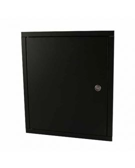Deurdeel met frame, vlak, zwart